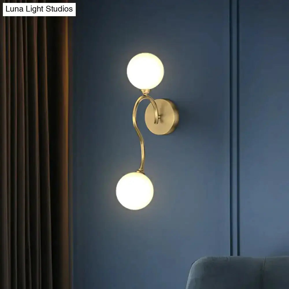 Artistic Gold Spherical Wall Lighting Fixture