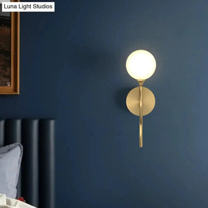 Artistic Gold Spherical Wall Lighting Fixture