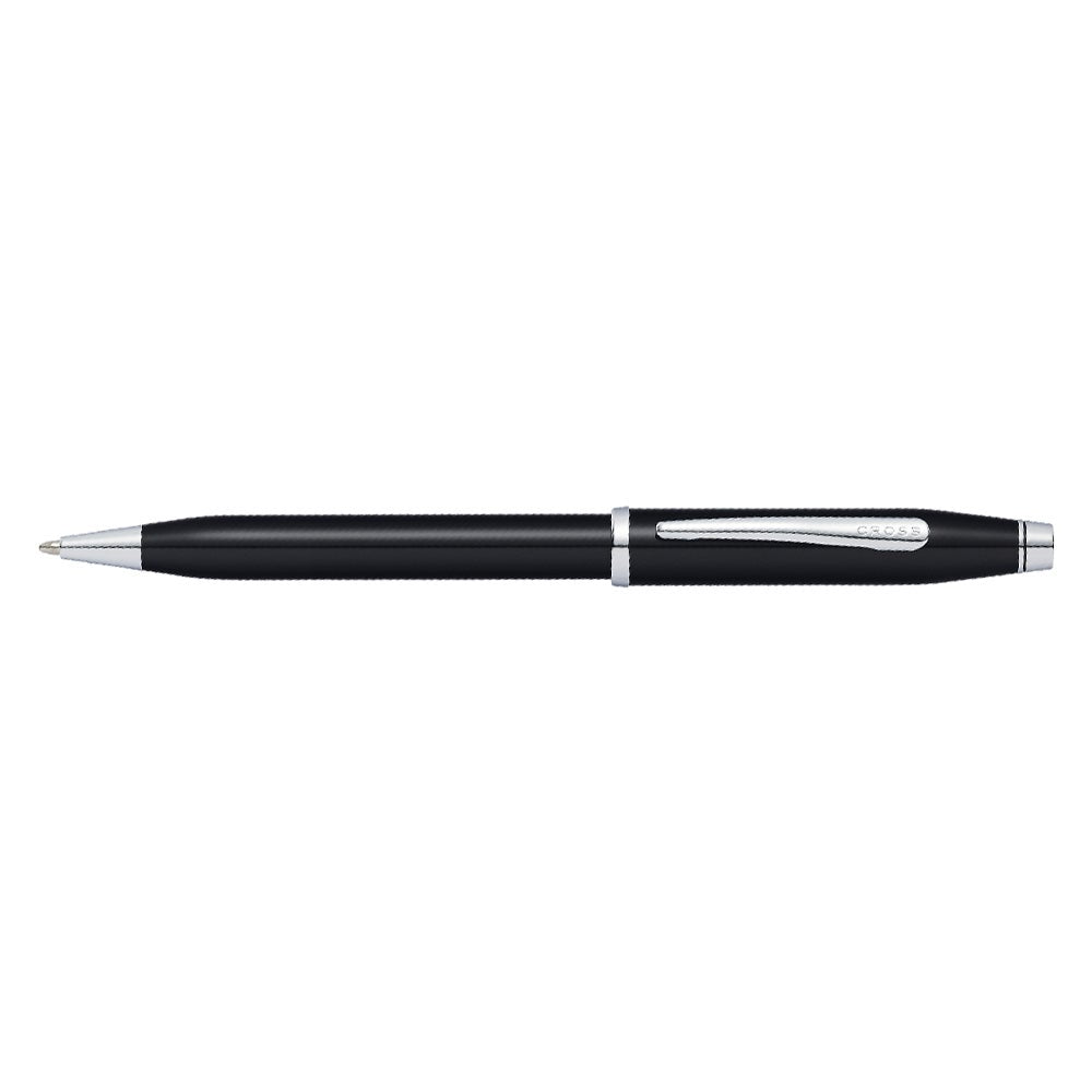 Cross Century II black lacquer ballpoint pen with silver clip and trim on Tampa Home & Garden Store