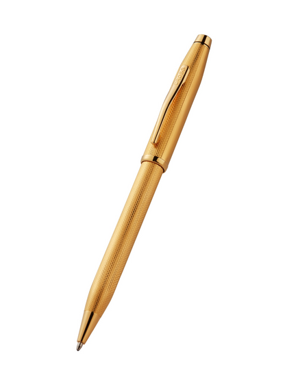 Cross Century II 23KT gold-plated ballpoint pen with engraved diamond pattern on Tampa Home & Garden Store