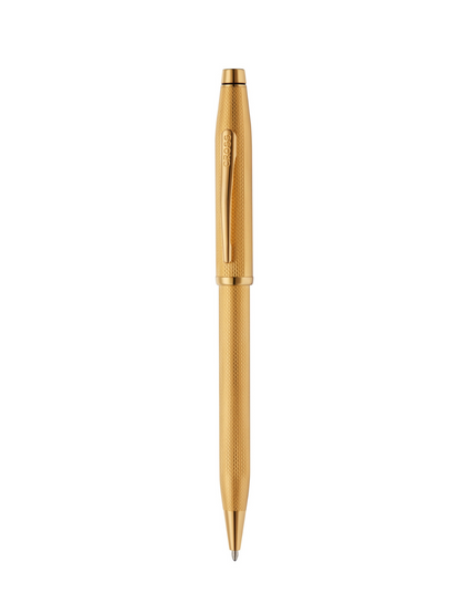 A.T. Cross Century II gold-plated ballpoint pen with engraved diamond pattern, polished finish on Tampa Home & Garden Store