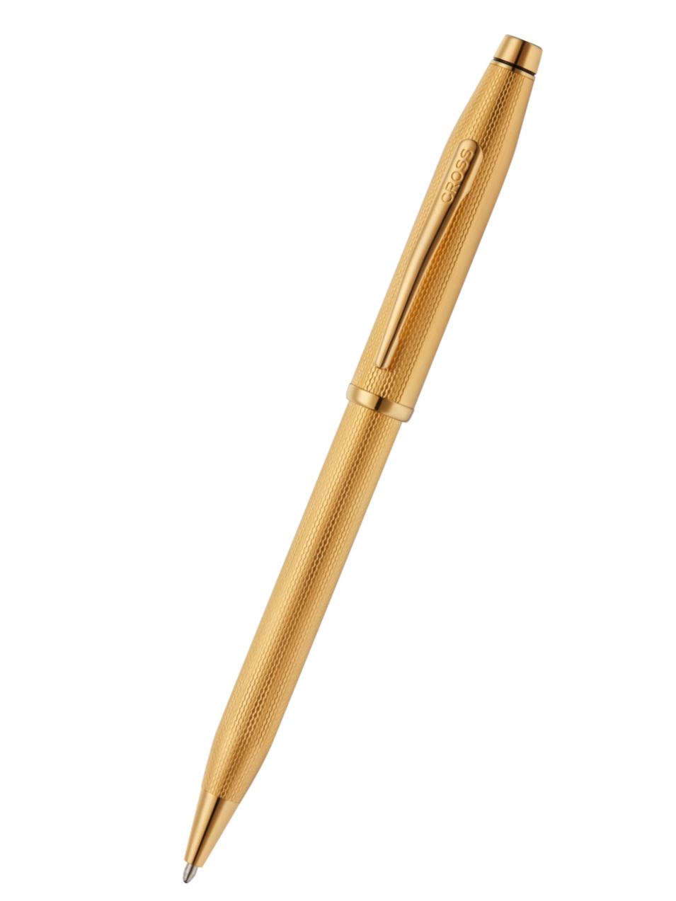 Century II 23KT gold-plated ballpoint pen with engraved diamond pattern by CROSS on Tampa Home & Garden Store