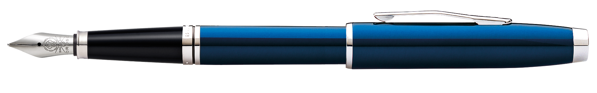 Cross Coventry Blue Lacquer Fine Nib Fountain Pen with silver trims and clip on Tampa Home & Garden Store
