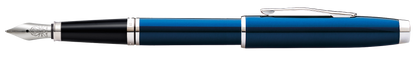 Cross Coventry Blue Lacquer Fine Nib Fountain Pen with silver trims and clip on Tampa Home & Garden Store