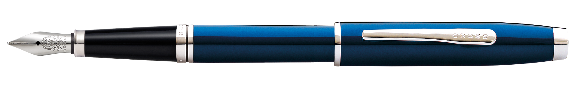 Cross Coventry Blue Lacquer Fine Nib Fountain Pen with silver trim and clip on Tampa Home & Garden Store