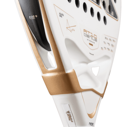 NOX AT10 Genius 12K Alum Xtreme 2026 padel racket white and gold aluminum frame on Tampa Home & Garden Store