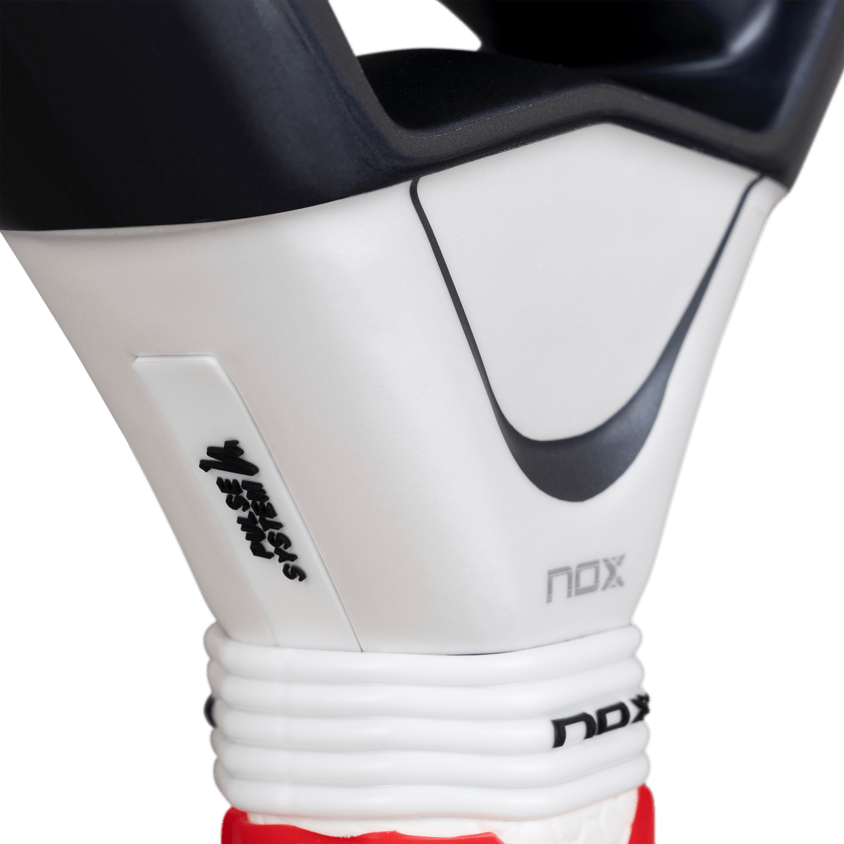 NOX AT10 Genius 12K Aluminum padel racket white/black with NOX branding on Tampa Home & Garden Store