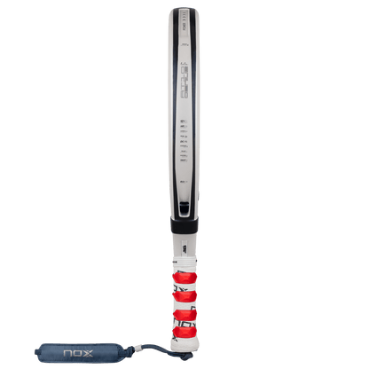 NOX AT10 Genius 12K Alum Xtreme Lite 2026 padel racket with white frame and red grip on Tampa Home & Garden Store