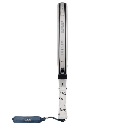NOX AT10 Genius 12K Alum padel racket with silver frame and white NOX grip on Tampa Home & Garden Store