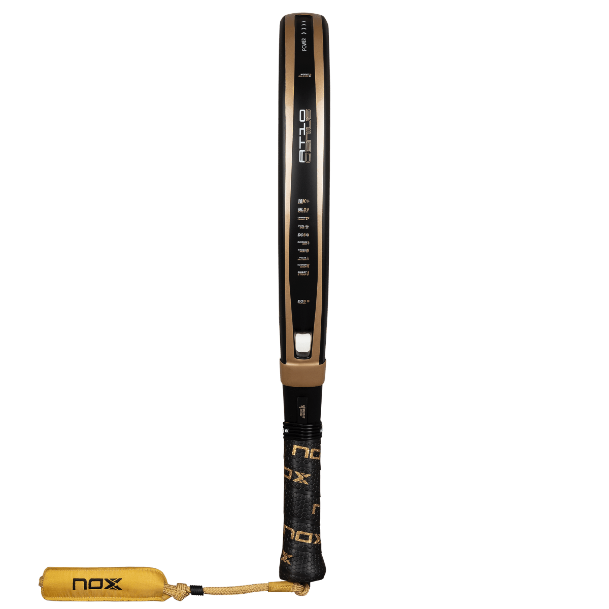 NOX AT10 Genius 18K Alum padel racket, black/gold with grip on Tampa Home & Garden Store