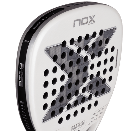 Padel racket Nox AT10 Genius Attack 12K Alum Xtreme 2026 in white with black X pattern on Tampa Home & Garden Store