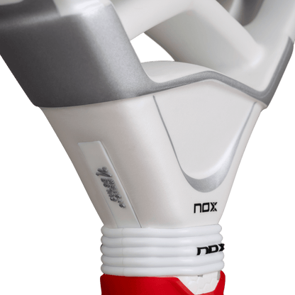 Padel racket NOX AT10 12K Alum Xtreme 2026 white NOX logo grip base on Tampa Home Store on Tampa Home & Garden Store