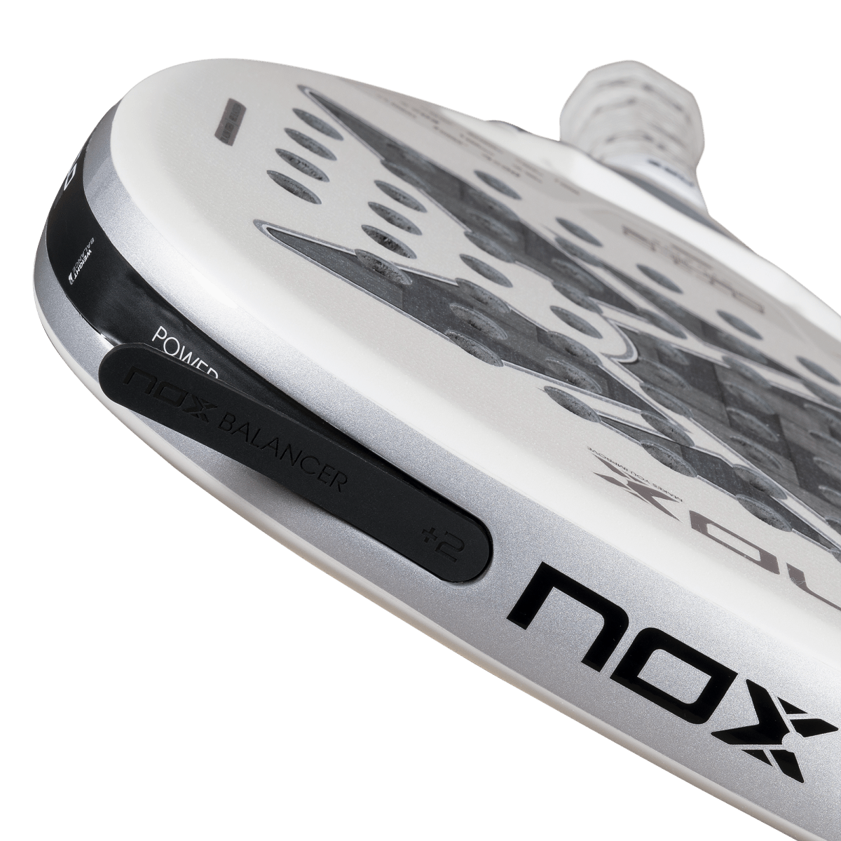 Padel racket Nox AT10 Genius Attack 12K Alum Xtreme 2026, silver white with black details on Tampa Home & Garden Store