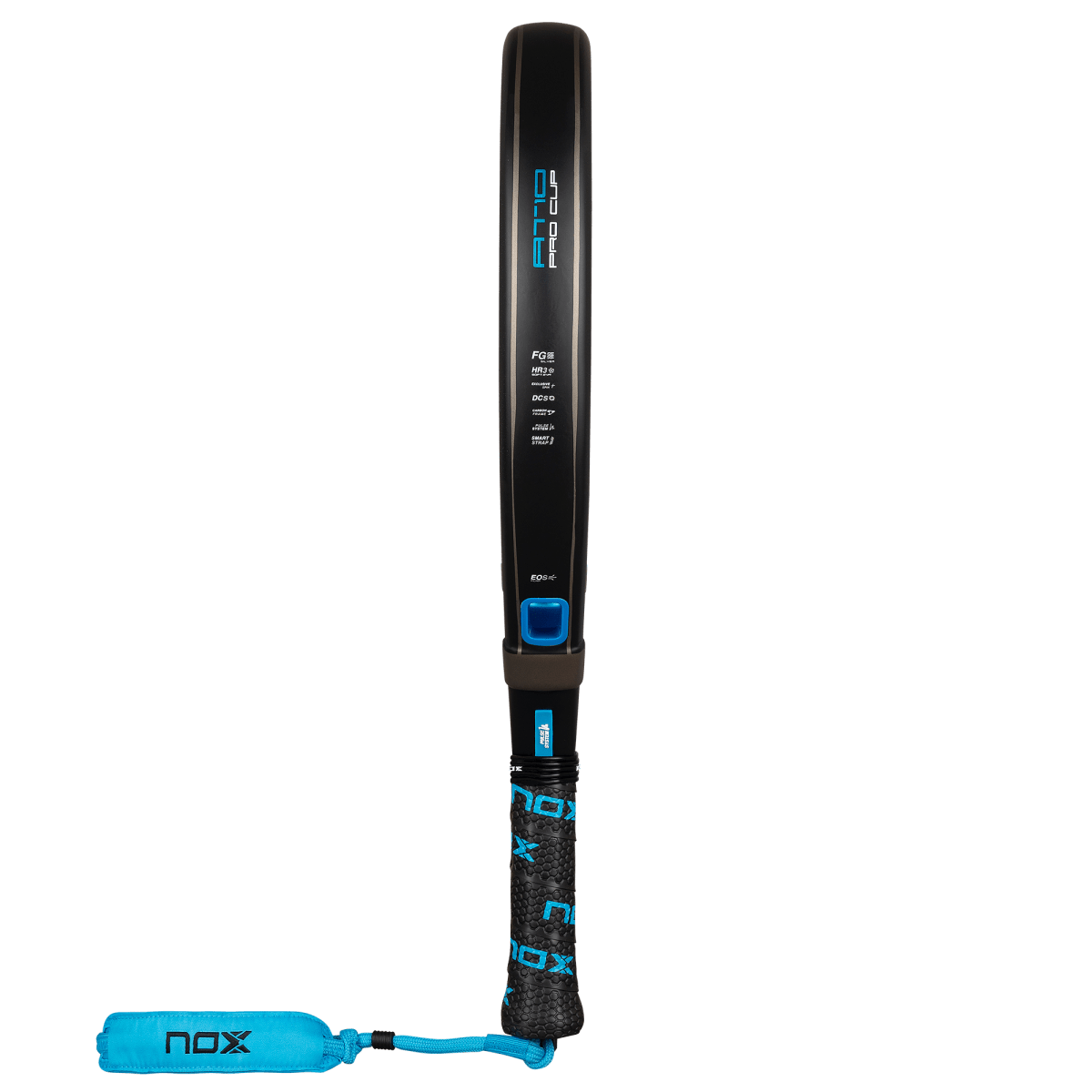 NOX AT10 Pro Cup Soft 2026 padel racket with black body and blue grip, blue case on Tampa Home & Garden Store