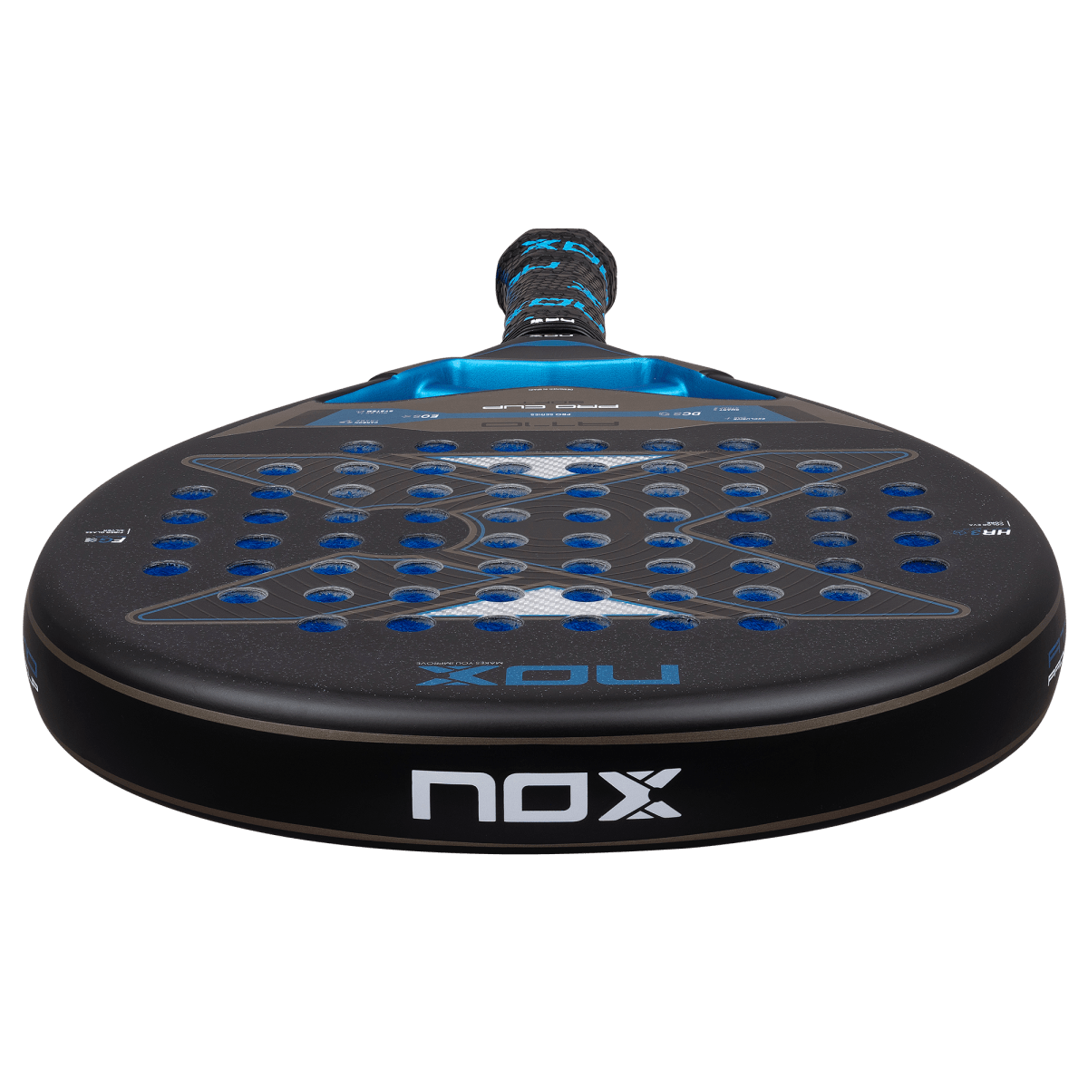 NOX AT10 Pro Cup Soft 2026 Padel Racket with blue grip and black body on Tampa Home & Garden Store