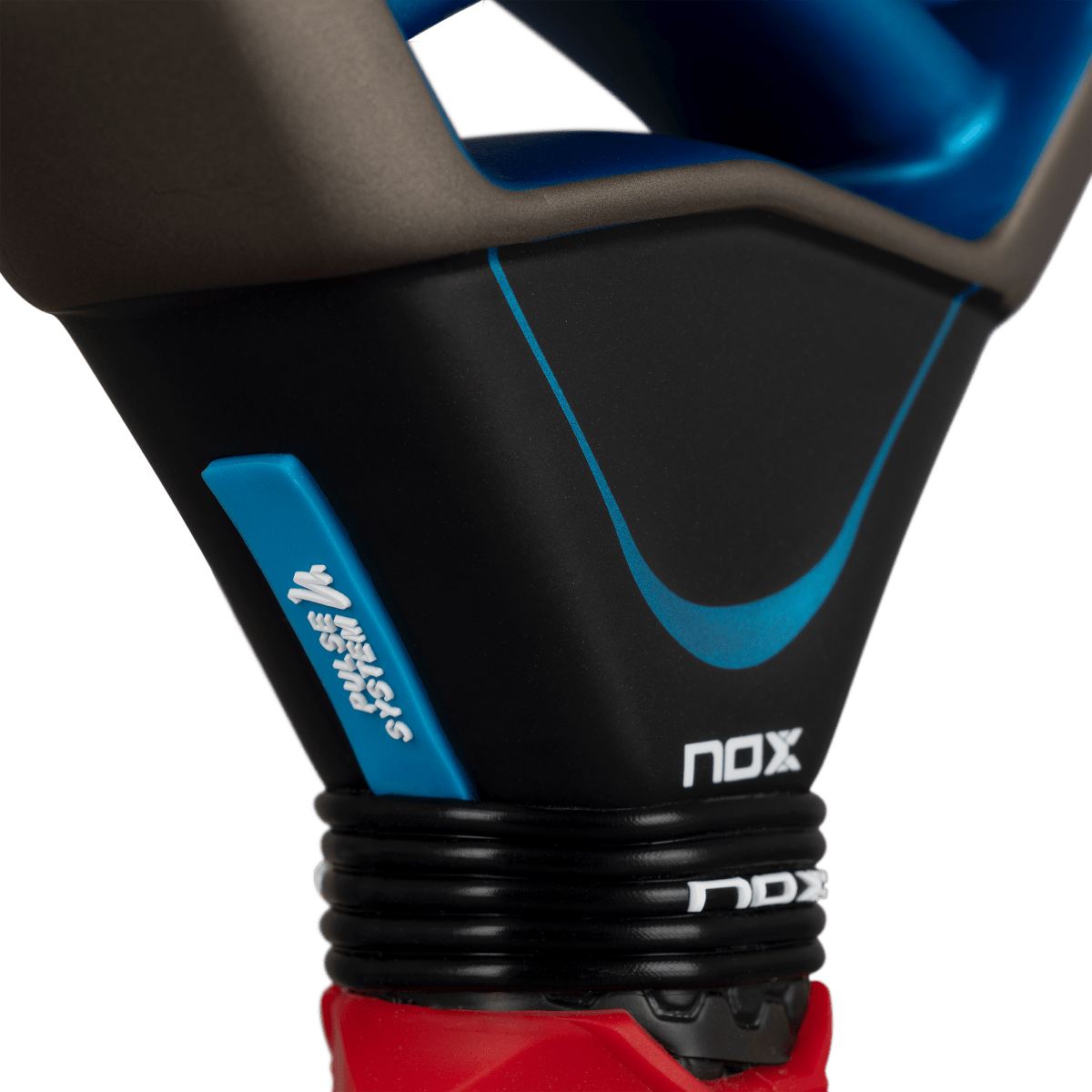 NOX AT10 Pro Cup Soft 2026 Padel Racket black with blue accents brand NOX on Tampa Home & Garden Store
