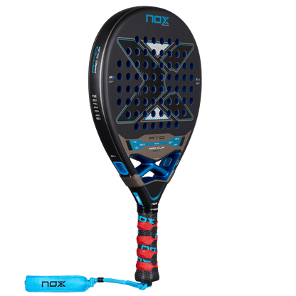 NOX AT10 Pro Cup Soft 2026 Padel Racket by Racket Central, dark blue with teal accents on Tampa Home & Garden Store