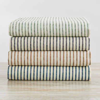 The Striped Microfiber Sheet Set and Soft Finish