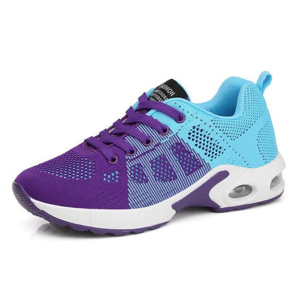 Stevvex ST85SH6488PTY sneakers, purpleblue mesh platform with air cushion, lightweight running on Tampa Home & Garden Store