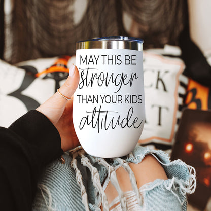 Kids Attitude 17oz tumbler by Gia Roma with white body and stainless steel lid on Tampa Home & Garden Store