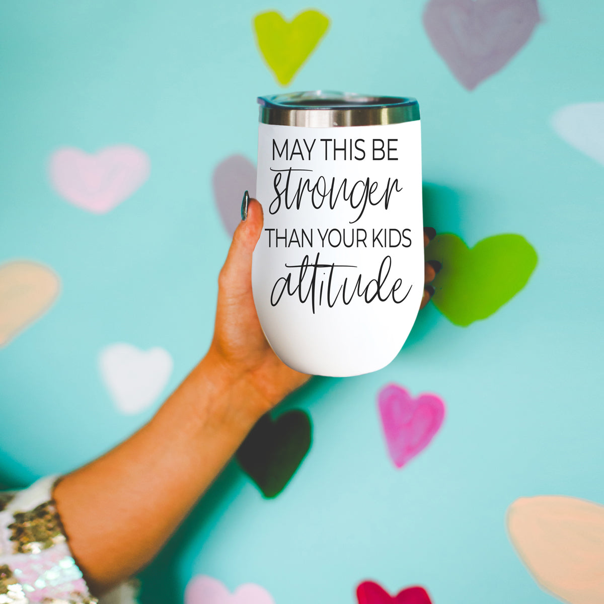 Kids Attitude 17oz tumbler by Gia Roma with black script text on Tampa Home & Garden Store