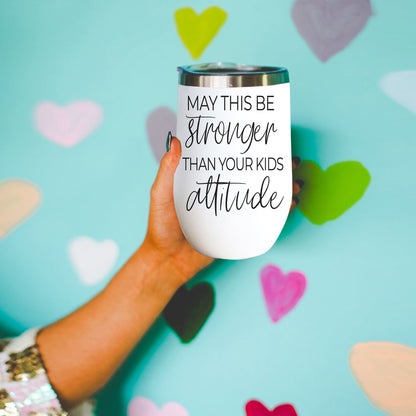 Kids Attitude 17oz tumbler by Gia Roma with black script text on Tampa Home & Garden Store