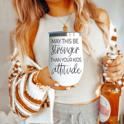 Kids Attitude 17oz tumbler by Gia Roma with white-to-gray gradient and script attitude on Tampa Home & Garden Store