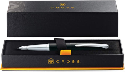 ATX Basalt Black Stainless Steel Fine Nib Fountain Pen by A.T. Cross in presentation box on Tampa Home & Garden Store