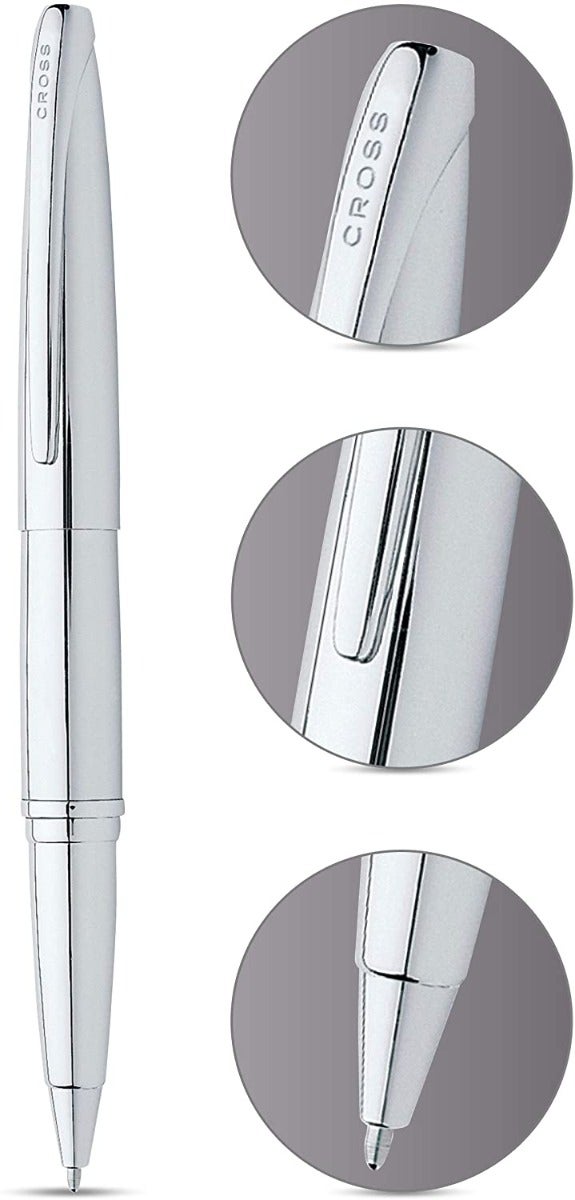 ATX Pure Chrome Rollerball Pen, silver chrome finish with CROSS clip by A.T. Cross on Tampa Home & Garden Store