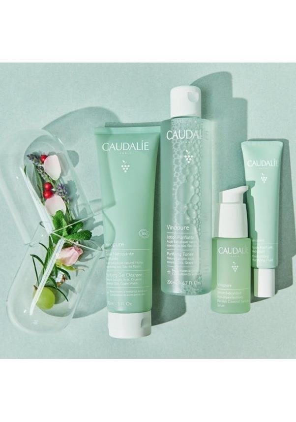 Caudalie Vinopure skincare set with mint-green bottles and tubes, 5-piece collection on Tampa Home & Garden Store