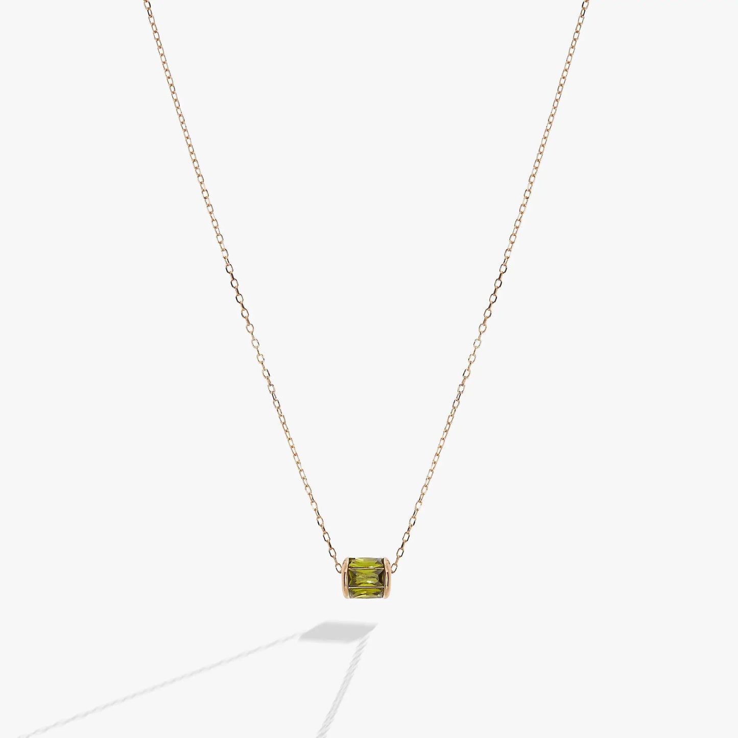August Birthstone Pendant Necklace With Peridot