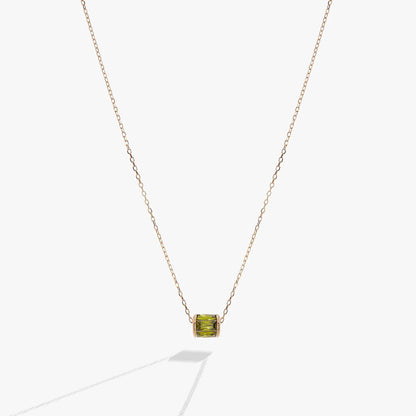 August Birthstone Pendant Necklace With Peridot