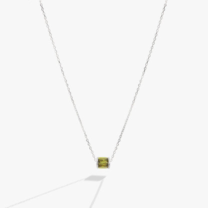 August Birthstone Pendant Necklace With Peridot