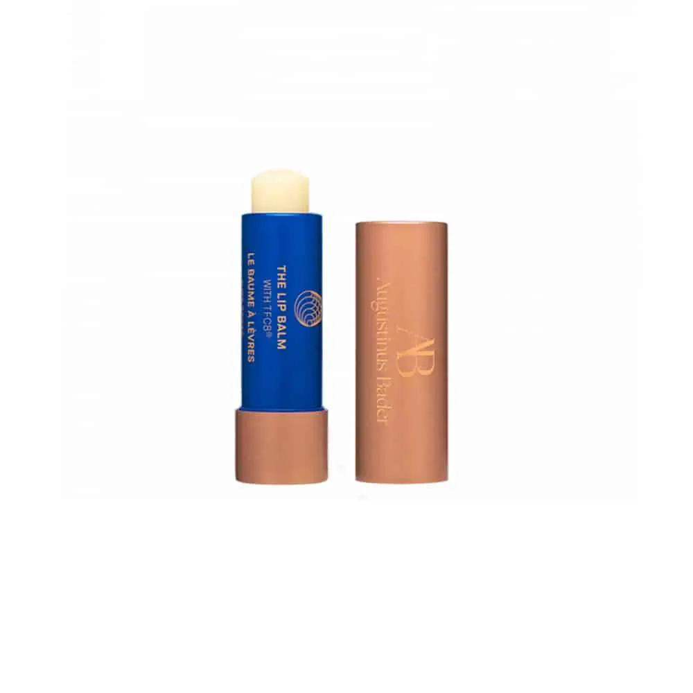 Augustinus Bader The Lip Balm 4g blue tube with beige balm and AB logo Nava Beauty lip care on Tampa Home & Garden Store
