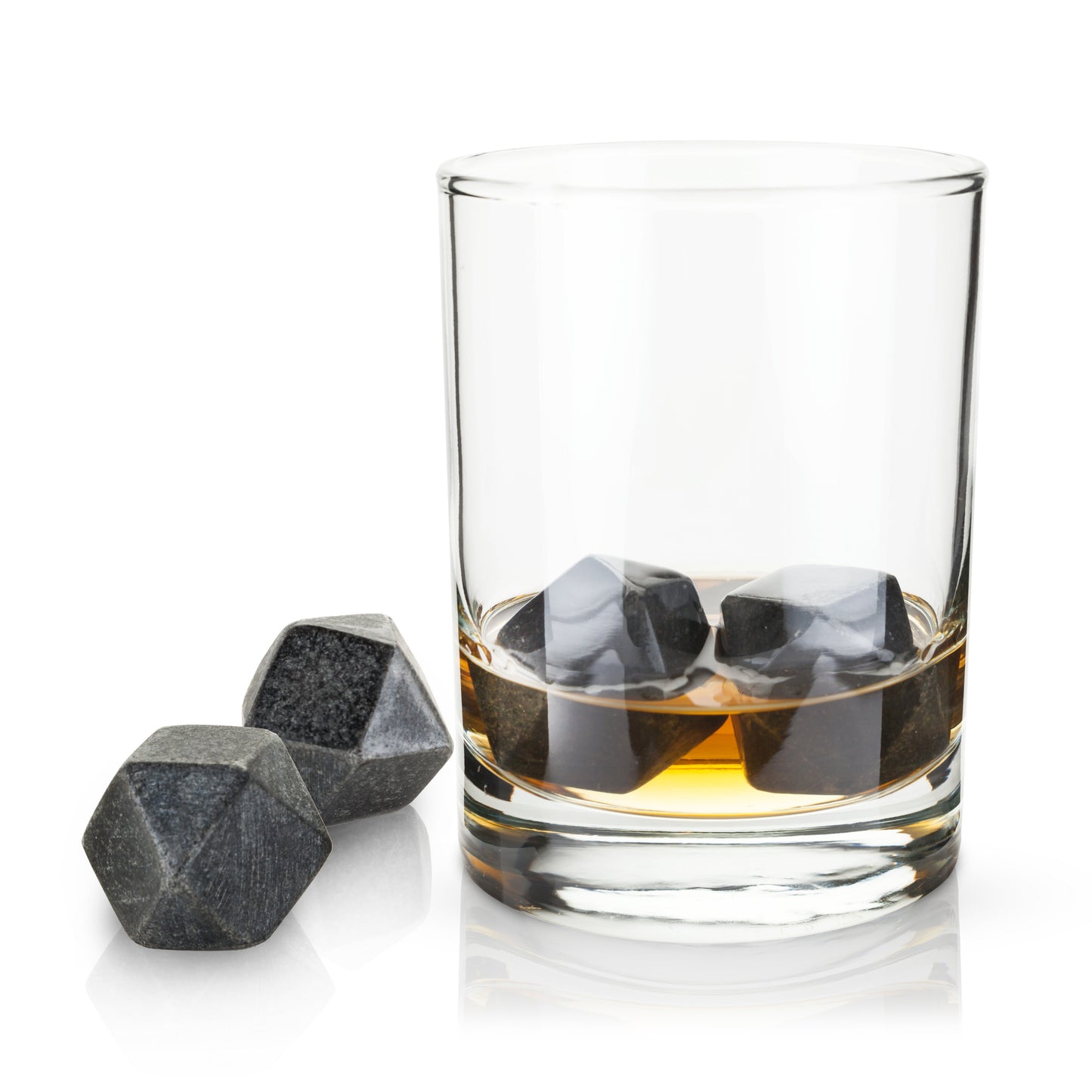 Hexagon Basalt Glacier Rocks Set of 4 for Drinks