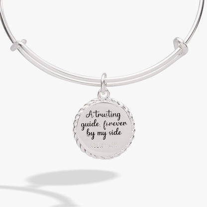Aunt Charm Bangle With Rope Edge Engraved Message