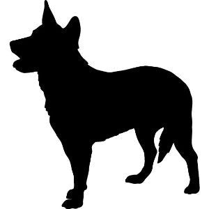 Australian Cattle Dog garden stake silhouette black lawn ornament by Rustica Ornamentals on Tampa Home & Garden Store
