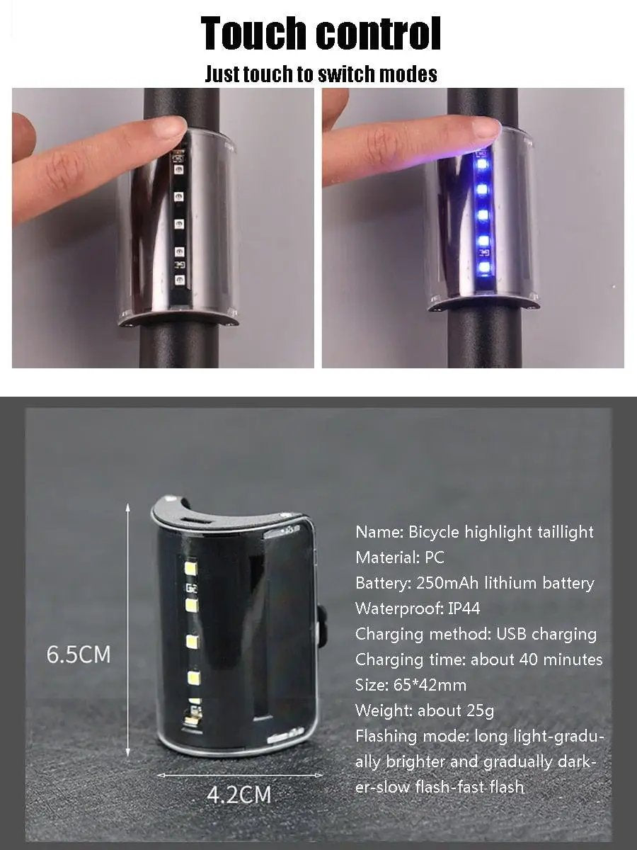 Auto-Sensing Bicycle Taillight USB Rechargeable
