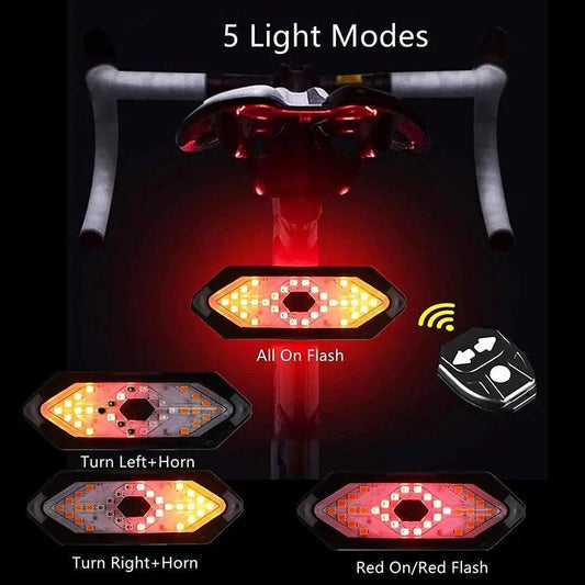 Stevvex auto-sensing waterproof bicycle taillight with 5 light modes USB rechargeable rear light on Tampa Home & Garden Store