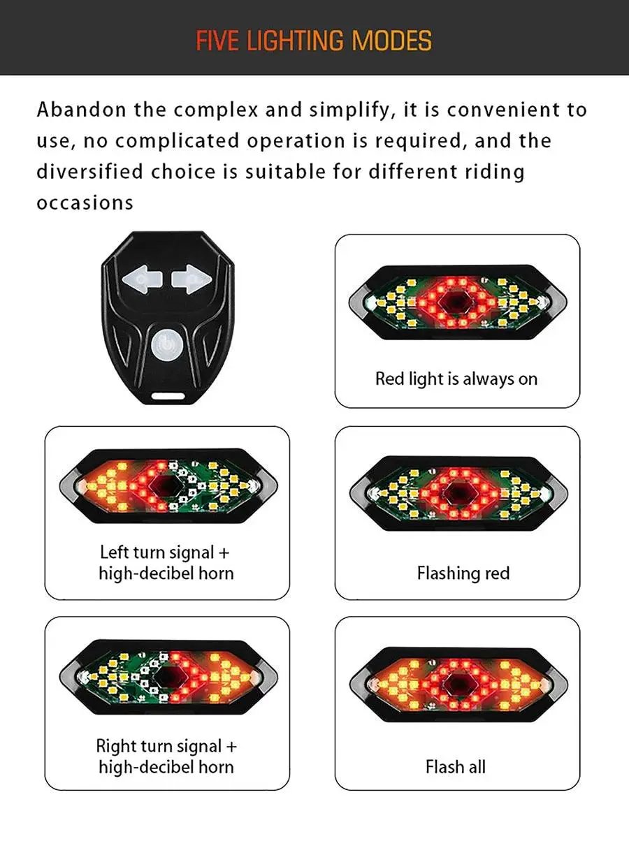 Auto-Sensing Bicycle Taillight USB Rechargeable