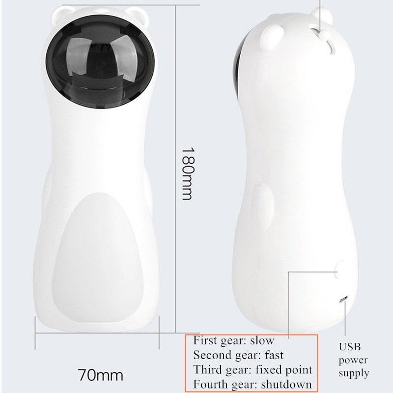 Stevvex automatic cat teaser laser toy handheld white device with black dome laser head on Tampa Home & Garden Store