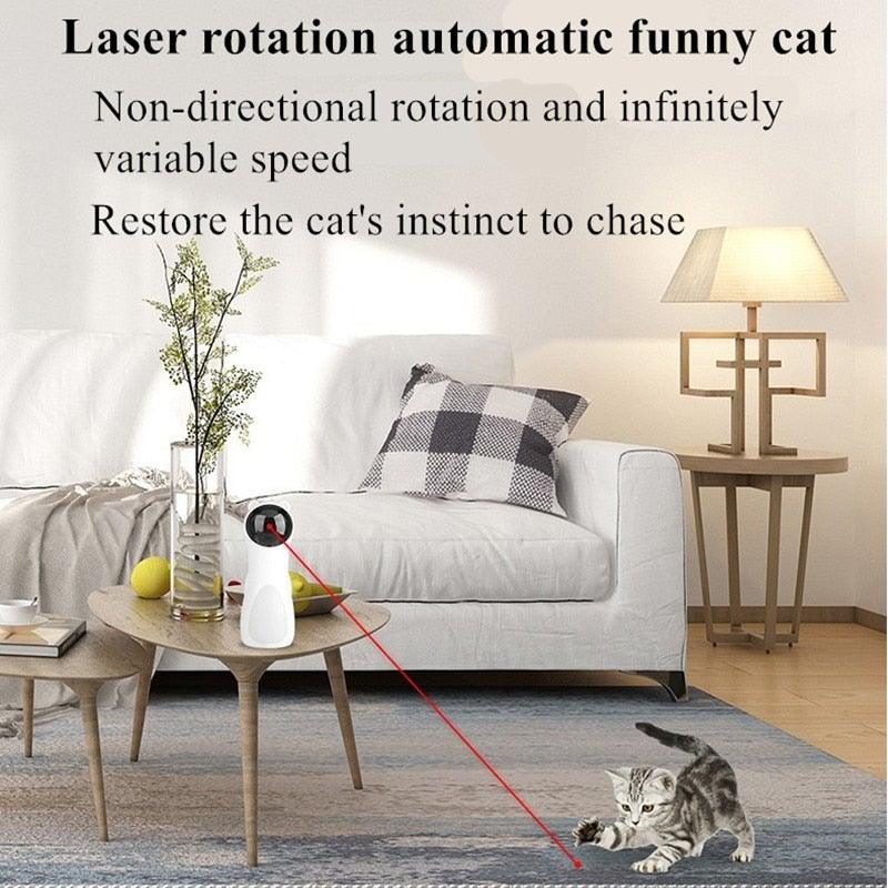 Stevvex automatic cat teaser laser toy, handheld device projecting a red laser for indoor play on Tampa Home & Garden Store