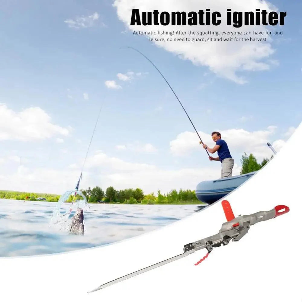 Automatic stainless steel fishing pole holder with double spring angle, foldable, anti-rust on Tampa Home & Garden Store