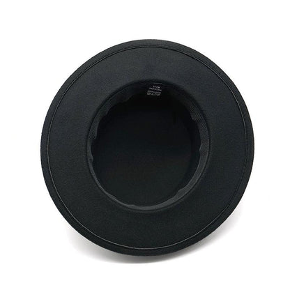 Stevvex black fedora hat with short brim, vintage style for men and women on Tampa Home & Garden Store