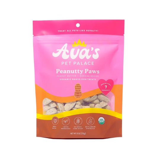 Ava's Pet Palace Organic Oven Baked Dog Treats - Peanutty Paws (6 oz) / 2-Pack - Tampa Home & Garden Store
