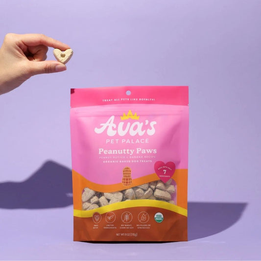 Ava's Pet Palace Organic Oven Baked Dog Treats - Peanutty Paws (6 oz) / 2-Pack - Tampa Home & Garden Store