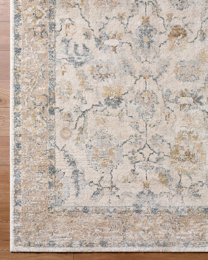 Uriel Thick Luxe Rug beige gray with gold accents Boutique Rugs on Tampa Home & Garden Store