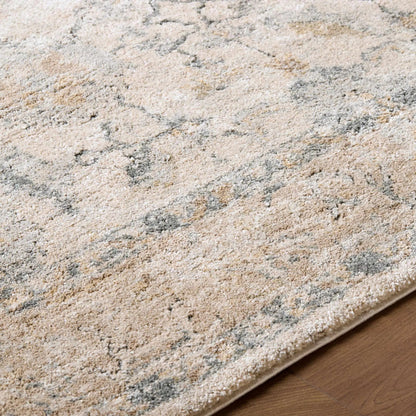 Uriel Thick Luxe Rug by Boutique Rugs in beige with gray taupe marbling; plush pile on Tampa Home & Garden Store