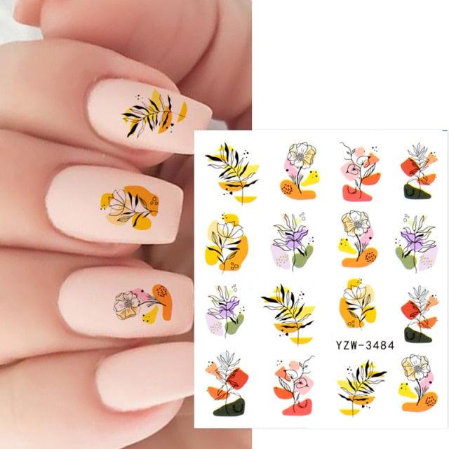 Avocado fruit transfer nail stickers Stevvex; colorful fruit and floral water decals for nails on Tampa Home & Garden Store
