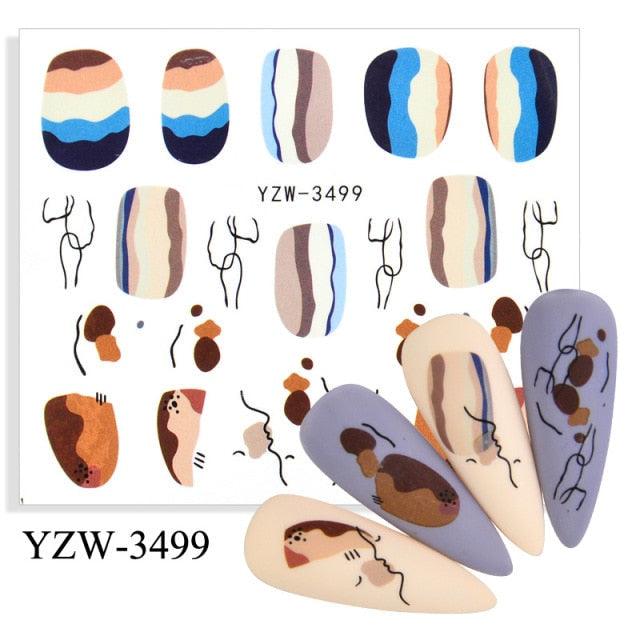 Stevvex Avocado fruit nail stickers sheet with banana, strawberry, and cherry designs for nails on Tampa Home & Garden Store
